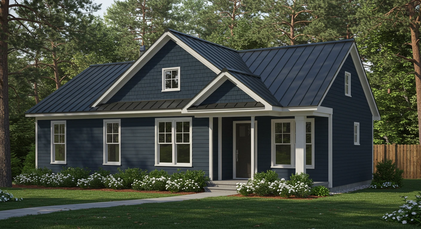Navy Overhead Shine: Metal Roofs for that Modern Flair