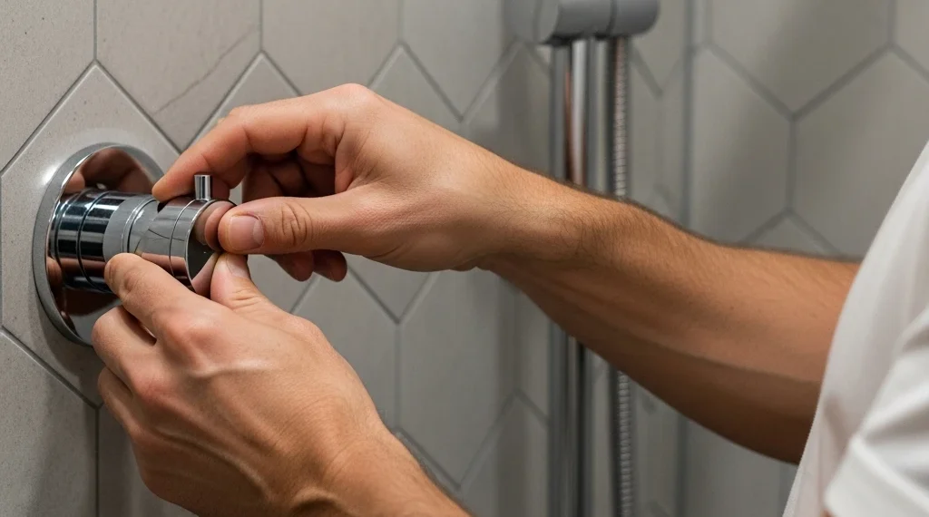 remove delta shower handle no visible screws