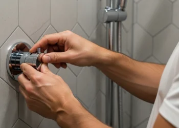 remove delta shower handle no visible screws