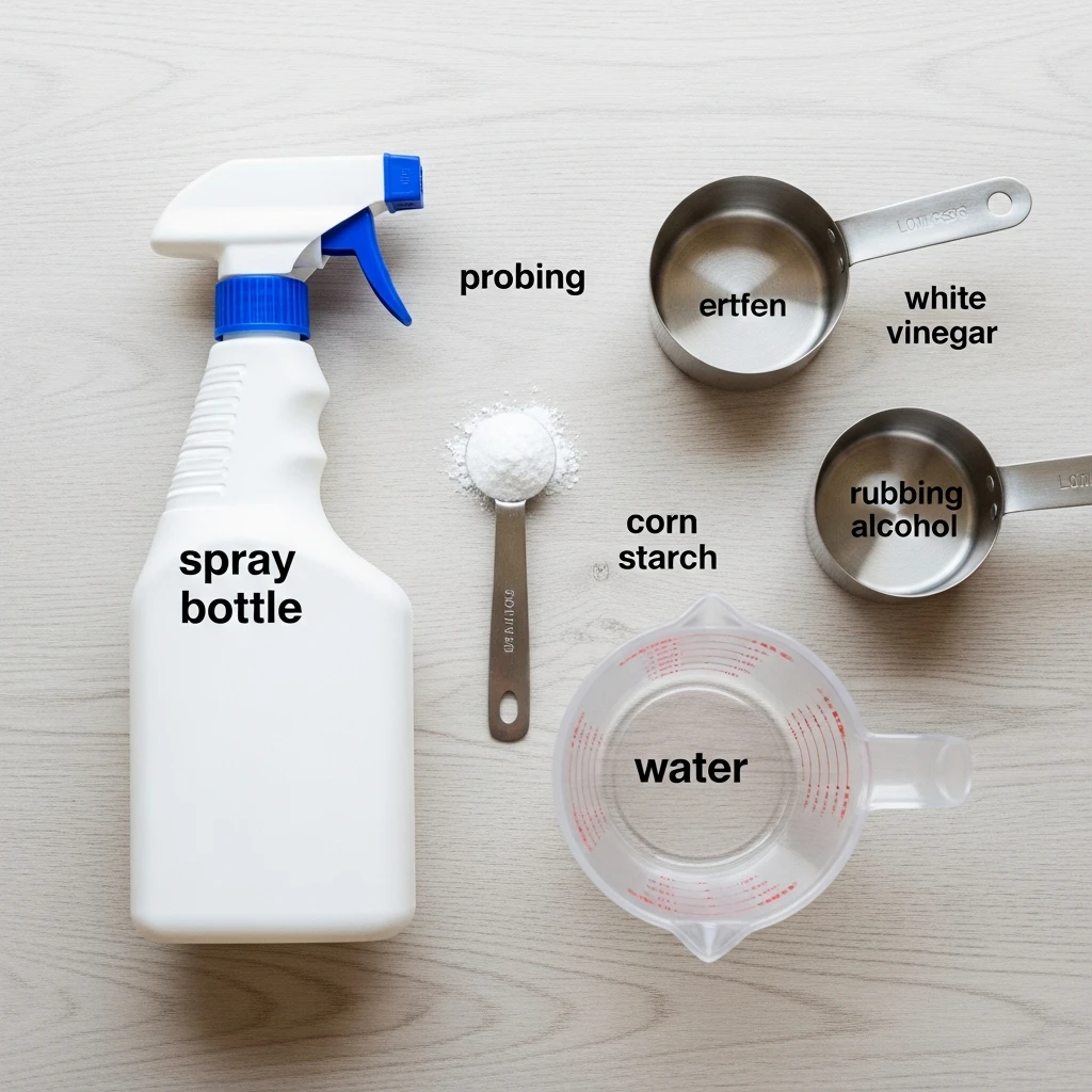 White Vinegar + Cornstarch + Alcohol 