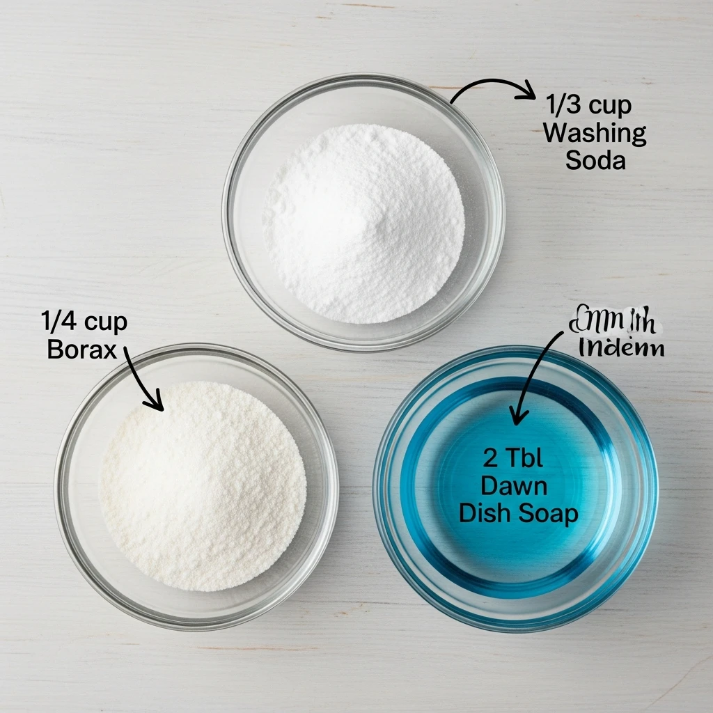 Borax + Washing Soda + Dish Soap